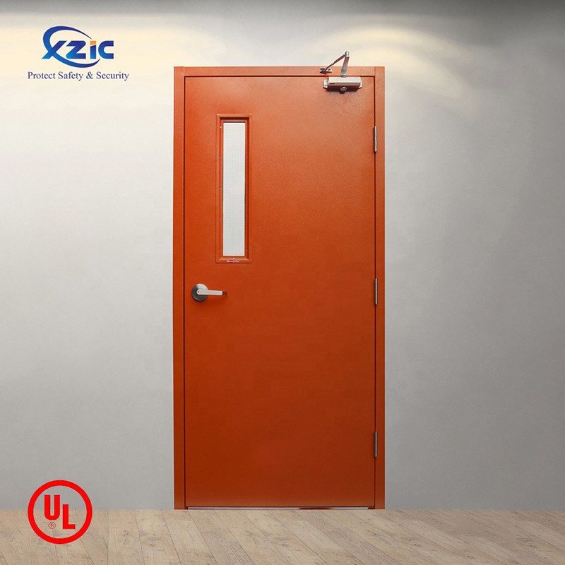 glass vision steel fire door