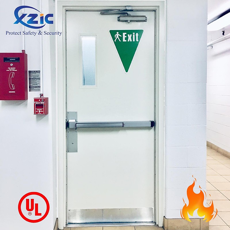 steel fire door glass panel